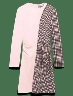 2118 Checkered Jersey, Ruched Waist - Korta klänningar