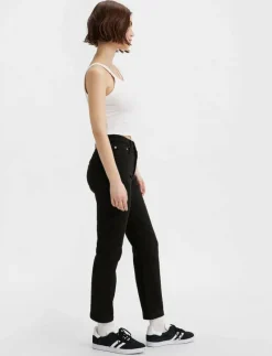 501 CROP BLACK SPROUT - Straight jeans