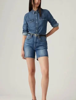 501 MID THIGH SHORT BLUE BEAUT - Jeansshorts