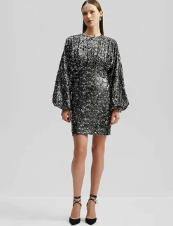 Alexandra balloon sleeve sequin mini dress - Korta klänningar