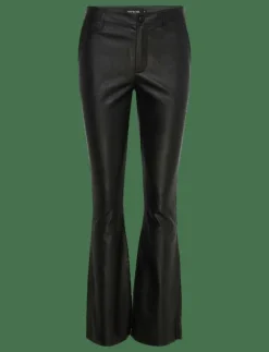 AllisonDEP RW Flare Leather Pants - Utsvängda byxor