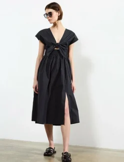 BARLETTA POPLIN TIE MIDI DRESS - Midiklänningar