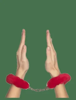baseks Plush Handcuffs Red - Beauty