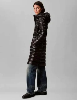 BELTED LIGHTWEIGHT LONG PUFFER - Dunkappor