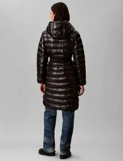 BELTED LIGHTWEIGHT LONG PUFFER - Dunkappor
