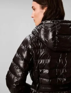 BELTED LIGHTWEIGHT LONG PUFFER - Dunkappor