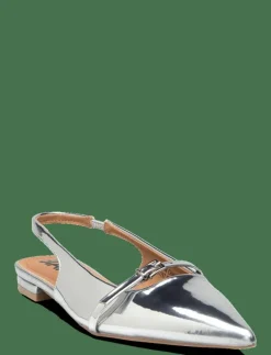 BIABARI Pointy Flat Slingback Faux Leather - Platta slingbacks