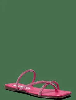 BIASISSEL Strappy Slide Rhinestone Smooth Leather - Sandaler