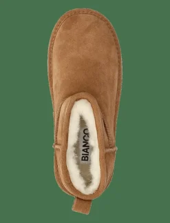 BIASNOW Flatform Ankle Boot Suede - Teddy boots