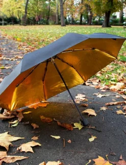 Black & Gold Umbrella - Paraplyer