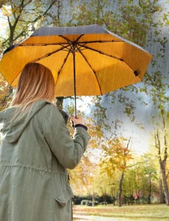 Black & Gold Umbrella - Paraplyer