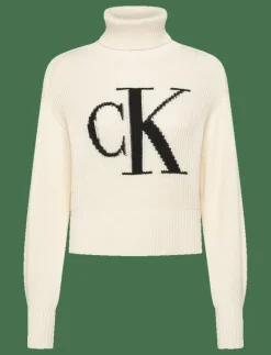 BLOWN UP CK LOOSE SWEATER CONTRA - Polotröjor
