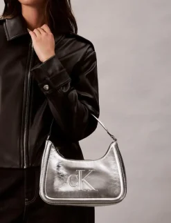 BOLD CK METALLIC SHOULDER BAG - Axelremsväskor
