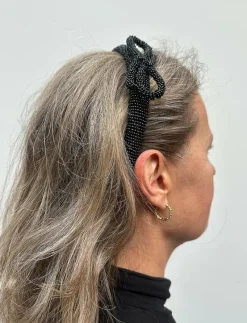 Bow Slim Beaded Hairbrace - Hårband & Diadem