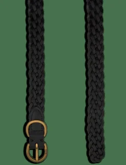 Braided Vachetta Leather Skinny Belt - Skärp
