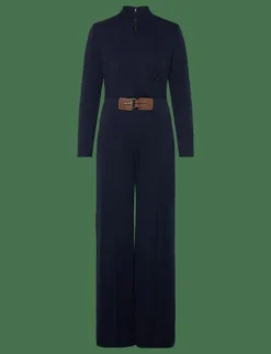 Buckle-Trim Jersey Surplice Jumpsuit - Jumpsuits