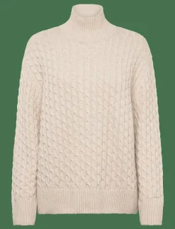 CABLE KNIT MOCK NECK - Polotröjor
