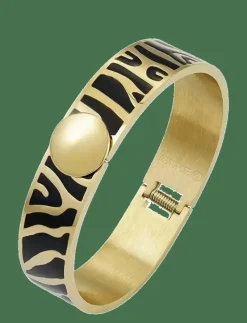 Capri Zebra Bracelet Black/Gold - Bangles