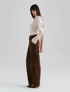 Celene Tie Detailed Satin blouse - Långärmade blusar