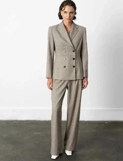 CHESTER CHECK CINCHED BLAZER - Dubbelknäppta kavajer