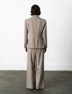 CHESTER CHECK CINCHED BLAZER - Dubbelknäppta kavajer