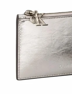 CK METALLIC 6CC ZIP CARDCASE - Korthållare
