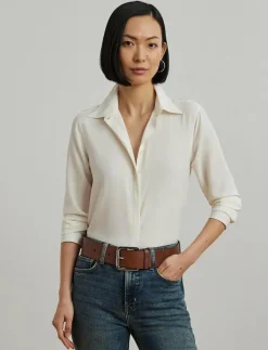 Classic Fit Crepe Shirt - Långärmade