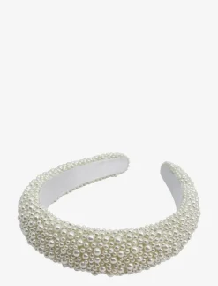 Coco Beaded Headband White - Hårband & Diadem