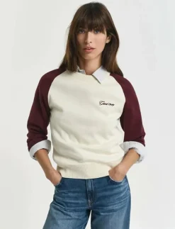 COLOR BLOCKED COTTON C-NECK - Sweatshirts