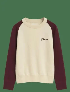 COLOR BLOCKED COTTON C-NECK - Sweatshirts
