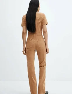 Corduroy jumpsuit with zip - Jumpsuits