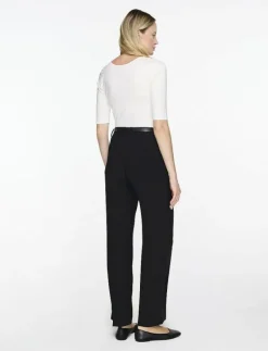 Cotton Stretch Scoop Neck Top - T-shirts