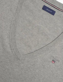 COTTON V-NECK - Stickat