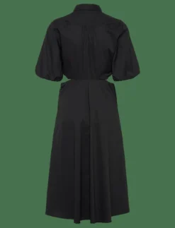 Cotton-Blend Bubble-Sleeve Shirtdress - Midiklänningar