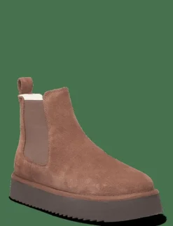 CPH258 suede cognac - Varmfodrade skor