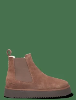 CPH258 suede cognac - Varmfodrade skor