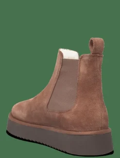 CPH258 suede cognac - Varmfodrade skor