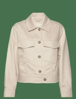 CROPPED LINEN BLEND JACKET - Tunna jackor