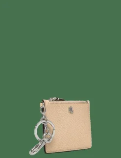 Crosshatch Leather Zip Card Case - Korthållare