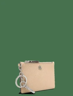 Crosshatch Leather Zip Card Case - Korthållare