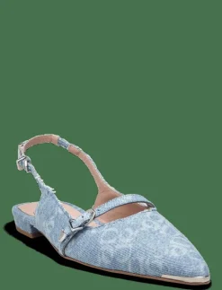 Dante6-Cinque denim flat slingbacks - Platta slingbacks