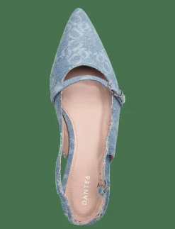 Dante6-Cinque denim flat slingbacks - Platta slingbacks
