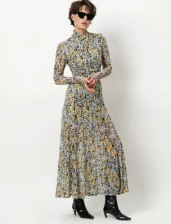 Dante6-Ferni printed mesh top - Långärmade toppar