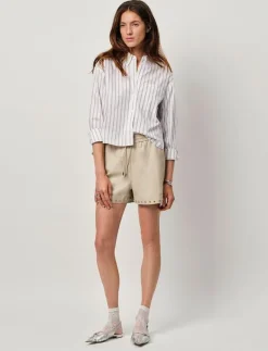 Dante6-Ginger studded leather shorts - Skinn shorts