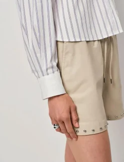 Dante6-Ginger studded leather shorts - Skinn shorts