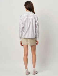 Dante6-Ginger studded leather shorts - Skinn shorts