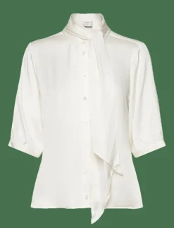 Dante6-Vaila silk scarf bow blouse - Kortärmade blusar