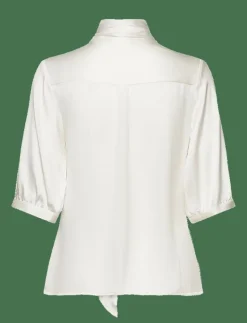 Dante6-Vaila silk scarf bow blouse - Kortärmade blusar