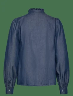 Denim Frill Blouse - Jeansskjortor