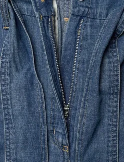 Denim Wide-Leg Jumpsuit - Jumpsuits